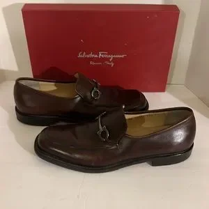 Salvatore Ferragamo | Shoes | Brown Hard Sole Silver Hard  display picture 1